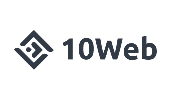 Words 10Web with an angled logo to the left