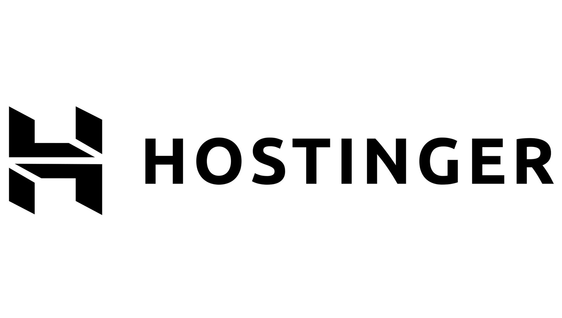 The word Hostinger with its H logo to the left
