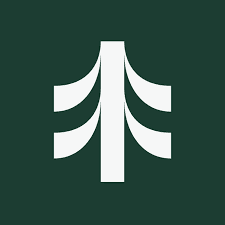Setmore logo which is a white tree branch on a dark green background