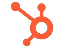 Hubsot logo which is an orange ring with three orange connectors coming of it on a white background